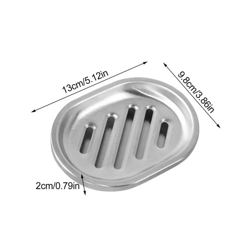 Description Picture 2 of itemSoap Holder Stainless Steel Rustproof Soap Dish Tray Practical Compact Bar Soap Tray Draining Soap Holder For Kitchen Shower