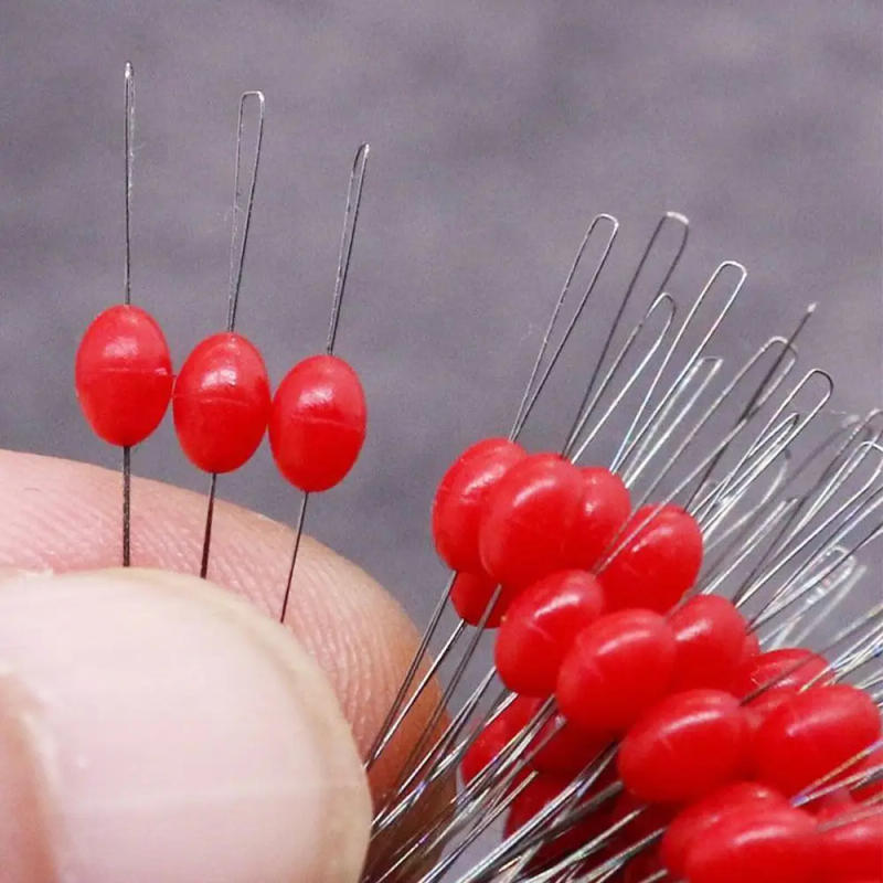 Description Picture 5 of item200pcs/pack S/L Olive Float Fishing Bobber Silicone Stopper Space Bean Connector Fishing Line Resistance Fishing Accessories