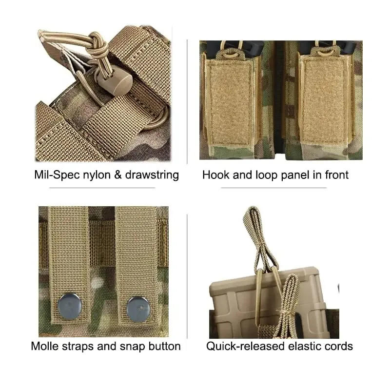 Description Picture 5 of itemTriple Mag Pouch Open-Top Mag Pouches Magazine Pouches for M4 M16 AK Molle Backpack Hunting Gear