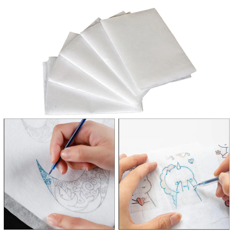 Description Picture 4 of item5 Sheets White Carbon Transfer Paper 20x20 Inch Tracing Paper Carbon Graphite