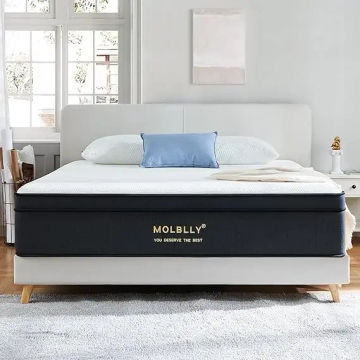 Molblly Queen Mattress, 12 Inch Hybrid Queen Size Foam Mattress in a Box, Individually Wrapped Pocket Coils Innerspring