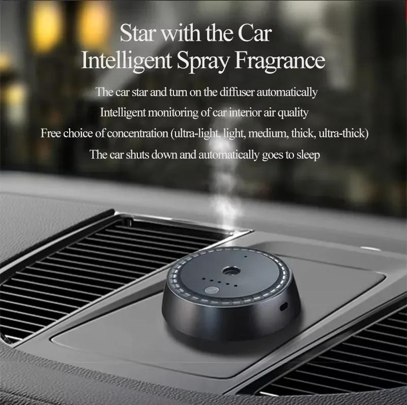 Description Picture 4 of itemAdjustable Electric Fragrance Diffuser Ultrasonic Cool Mist Air Humidifier Car Air Freshener USB Rechargeable Car Diffuser