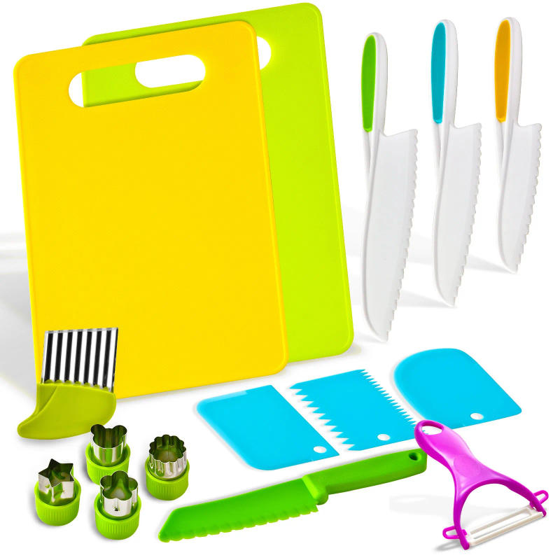 Description Picture 6 of itemNew Kids Cooking Cutter Set Kids Knife Toddler Cutter Plastic Cake Fruit Knives Children DIY Peeler Tools Kitchen Accessories