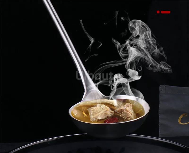 Description Picture 5 of itemLong Handle Soup Ladle Spoon Turner Stainless Steel Rosewood Spatula Sauces Spoon Kitchen Cooking Utensils Tool wood wok spatula