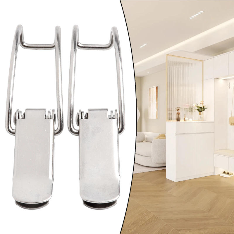 Description Picture 3 of itemBuckle Bucket Hook Buckles Buckle Lock Home Improvement Latch Lock Lock Spring Lron Cabinet 2PCS Cabinet Hardware