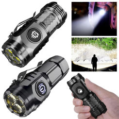 High Power LED Flashlight Torch 20W Powerful Tactical Hunting Light Waterproof High Lumens Mini Flashlights for Hiking Exploring