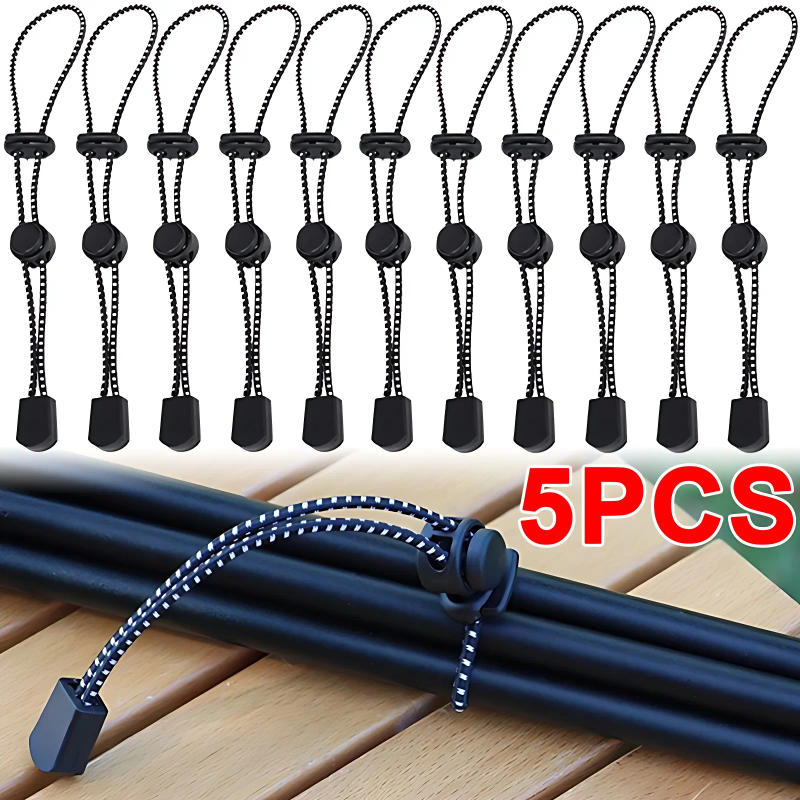 Description Picture 2 of itemBackpack Rope Buckle Securing Fixing Hiking Stick Walking Pole Elastic Cord for Mountaineering Backpack Climbing Accessories