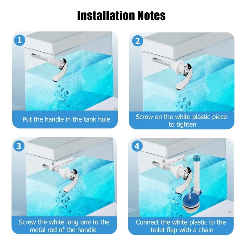 Description Picture 6 of itemMetal Handle Toilet Zinc-Alloy Toilet Handle Replacement Parts Universal Fit Toilet Cistern Handle Rod for Bathroom-WC