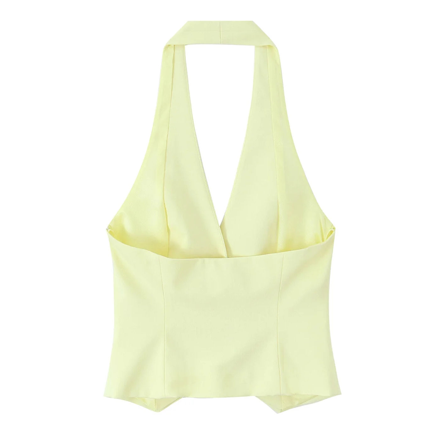 Description Picture 5 of item2025 RARA Summer New Arrivals Women's Halter Collar Vest Top + Double Pleated Pants Set Loose and Casual