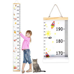 79" x 7.9" Baby Growth Height Chart Handing Ruler Wall Decor for Kids Canvas Removable Growth Height Chart