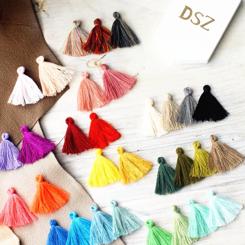 Description Picture 3 of item30pcs/Lot 30mm Cotton Small Tassels Fringe Cotton Tassels Trim For Sewing Curtains Accessories DIY Keychain Accessories Bulk