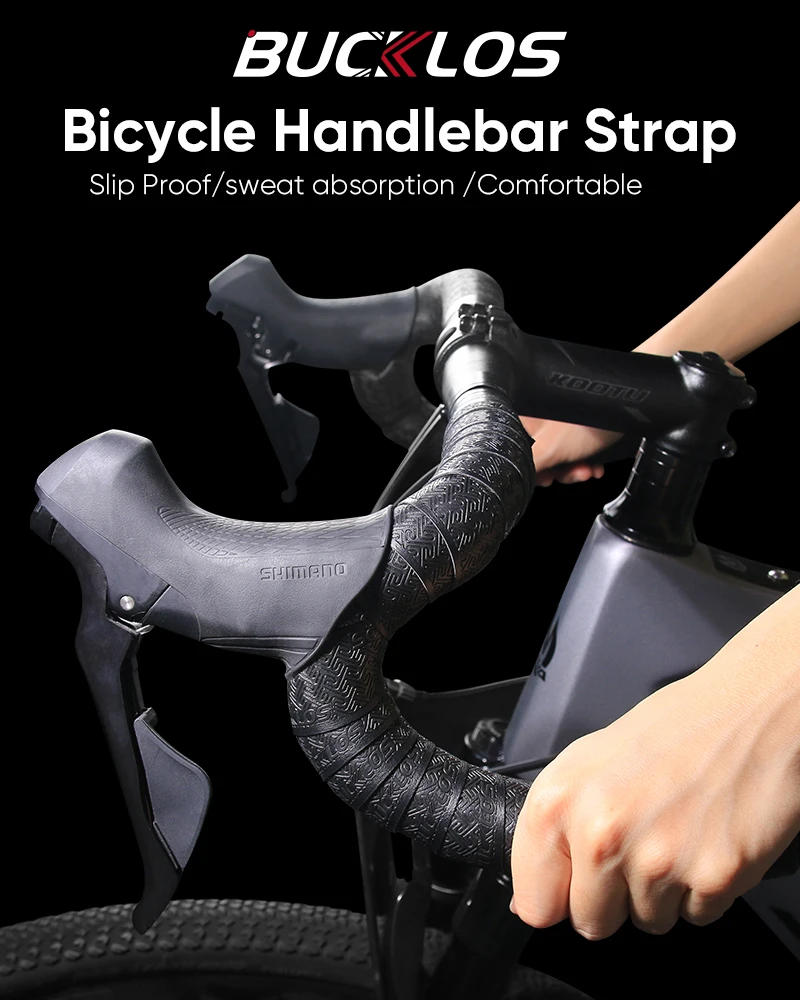 Description Picture 2 of itemBUCKLOS Road Bike Tapes Speed Racing Bicycle Bar Tape Handlebar Wrapper Anti-Slip Shock Absorbing Handles Ribbon for Gravel Bike