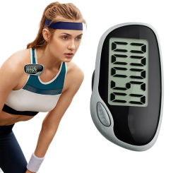 Walking Pedometer Clip On Step Counter LCD Display Accurate Step Tracker Walking Step Counter for Walking Running