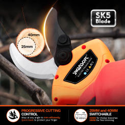SWANSOFT 8605 Pruner Garden Tools Electric Shears Cutting Wooden Branches 40mm Lithium Battery