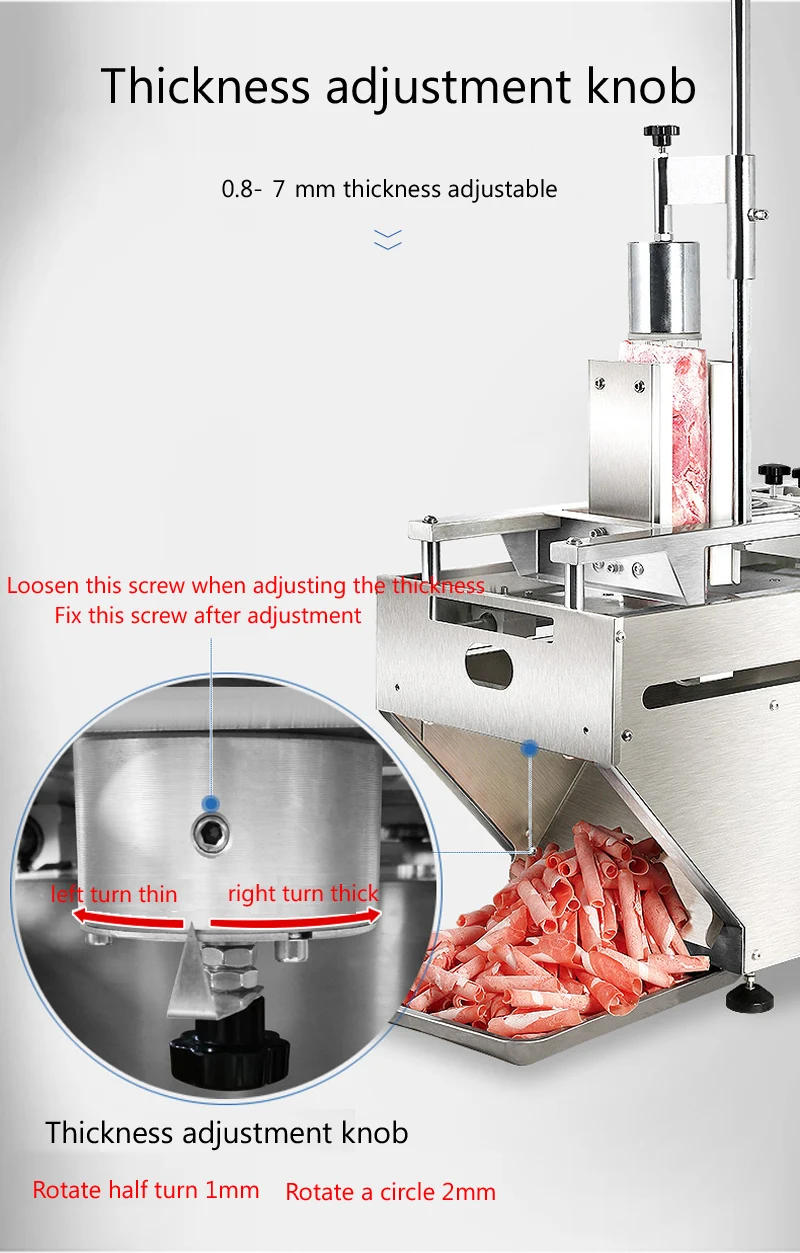 Description Picture 5 of itemHousehold Small Electric Meat Slicer Fully Automatic Frozen Beef And Lamb Slicer