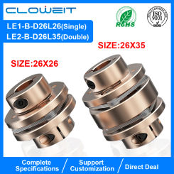 Flange Coupling  D26L26/35 Flexible Motor Shaft Coupler Aluminium Diaphragms Universal Joint For 3D Printer Cardan CNC