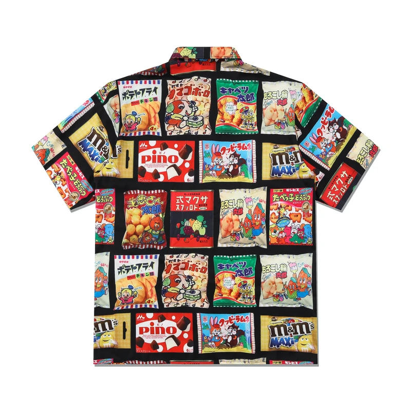 Description Picture 6 of itemJapanese Cartoon Print Men Hawaiian Shirt Streetwear Beach Turn-down-collar Shirt Casual Summer Short Sleeve