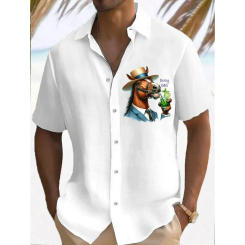 Men's Casual Shirt Hawaiian Shirt Men Summer 3d Print Casual Short Sleeved Shirt For Men Clothing Breathable Shirts