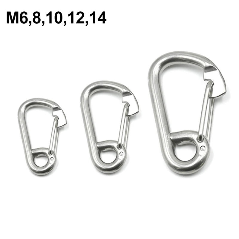 Description Picture 3 of itemCarabiner Climbing Hook Multi-purpose Snap Hook 304 Stainless Steel 6mm/8mm/10mm/12mm/14mm Connector Practical