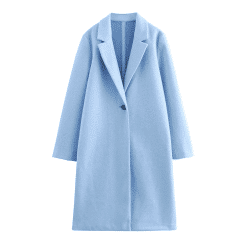 PB&ZA double-sided cashmere coat for women, medium to long, 2024 new woolen coat, autumn and winter slim fit thick woolen coat