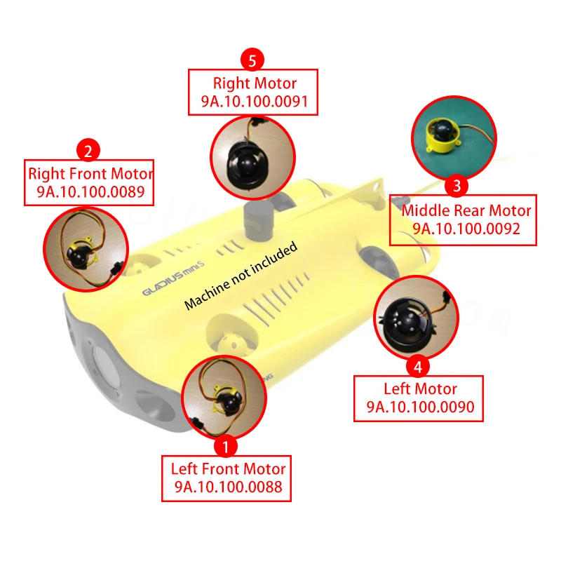 Description Picture 2 of itemOriginal Chasing - Gladius Mini S Left / Right / Left Front / Right Front / Middle Rear Motor Repair Parts In Stock
