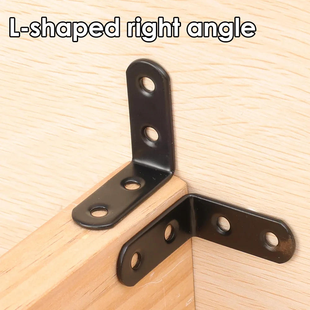Description Picture 5 of item10-30PCS Universal Furniture Corner Connector L-shaped Corner Bracket With Screws Heavy Duty Angle Shelf Brackets Joint Fastener