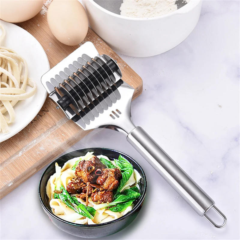 Description Picture 4 of itemStainless Steel Manual Noodle Cutter Rolling Spaghetti Maker Pressing Pasta Machine Kitchen Shallot Knife Cooking Accessories