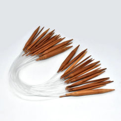 Bamboo Circular Needles 2.25CM-10CM Ring Knitting Double Cusp Crochet Hooks 40cm 60cm 80cm Long Smooth Sewing Tools Needle 18PCS