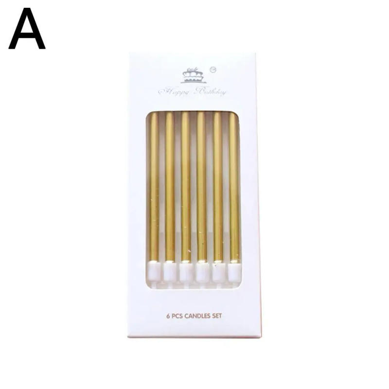 Description Picture 2 of item6pcs Colored Candle Birthday Decoration Baby Shower Cake Decor Gender Reveal Cake Toppers Wedding Christmas Partyneeds