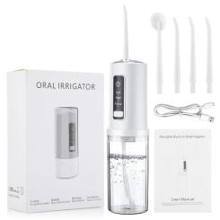 Oral Irrigator Electric Tooth Cleaner Portable Dental Water Flusher With 230ML Water Tank Mouth Washing Machine Teeth Whitening