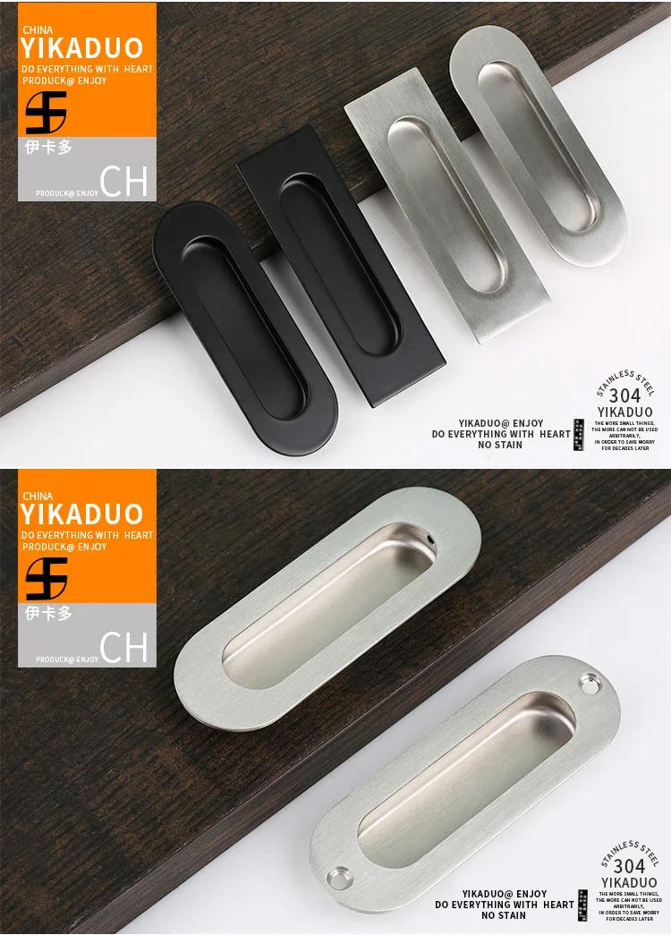 Description Picture 4 of item12cm Long Finger Concealed Door Flush Pulls for Closet Pocket Embedded Knobs Cabinet Drawer Hidden Buckle Kitchen Sliding Door