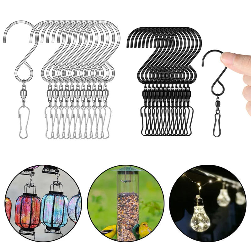 Description Picture 3 of itemRotating Hanging Hook Garden Metal Swivel Hook Patio Decoration Sturdy Metal Construction Weather-resistant Wide Range Of Uses
