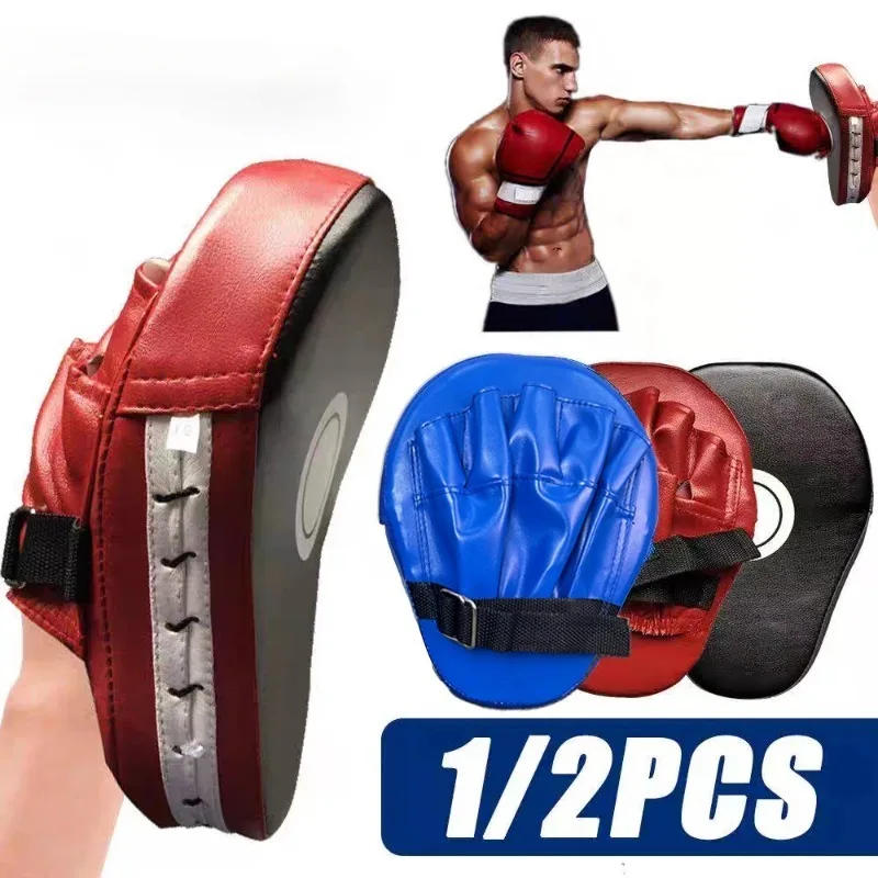 Description Picture 2 of item1/2pcs Boxing Curved Hand Target Boxing Pad Gloves Gym Training Kickboxing Exercise PU Leather Punching Bag Muay Thai Taekwondo