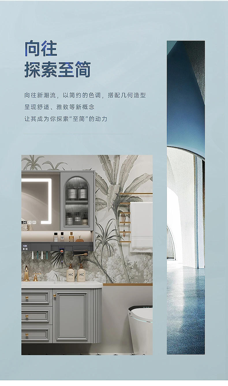 Description Picture 4 of itemMakeup Bathroom Cabinets Luxury Toilet Wall Shelves Medicine Cabinet Mirror Storage Meuble De Rangement Home Furniture TD50BC