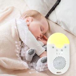 Rechargeable Mini White Noise Machine Lamp Timeable Baby Room LED Night Light Portable Baby Sleep Machine with 8 Soothing Sounds