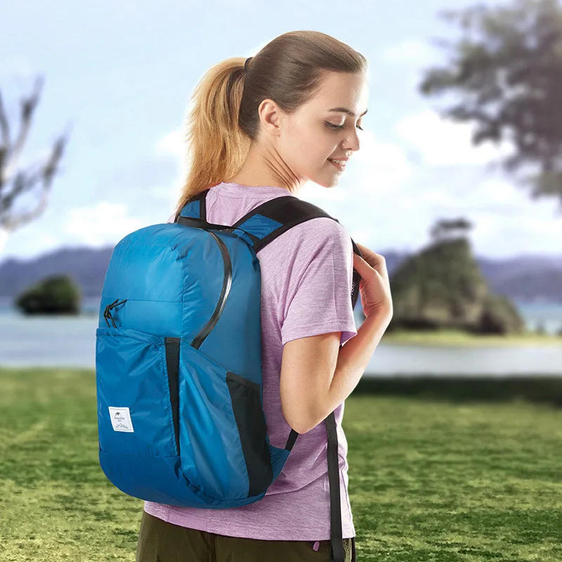 Description Picture 2 of itemNaturehike 22L Super Lightweight Backpack Durable 30D Nylon Water-resistant Foldable Travel Bag Compact Folding Backpack