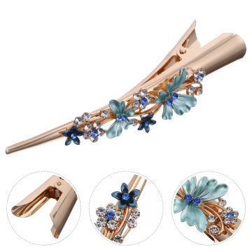 Female Hair Clip Flower Design Hair Decor Barrettes Large Clip