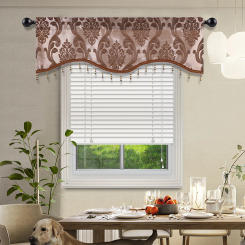 Luxury Jacquard Weave Valance for Living Room Pattern Short Curtains Ins Popular Valance Kitchen Window Home Decoration 1 PC