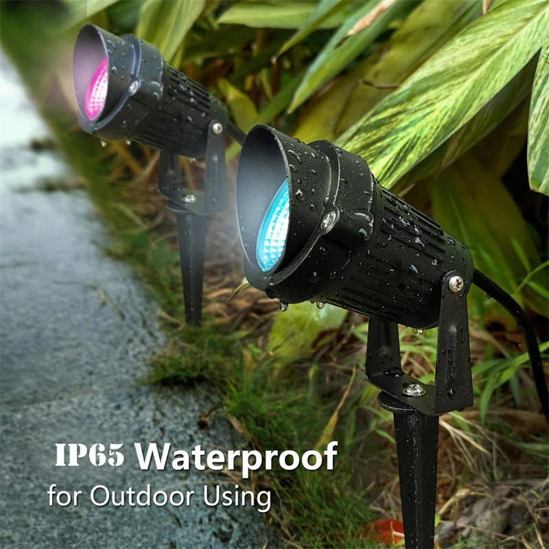 Description Picture 3 of itemRGBW Low Voltage Landscape Light 10W 12V Waterproof Outdoor RGB Color Changing LED Landscape Spotlight for Garden Path Lawn 8pcs