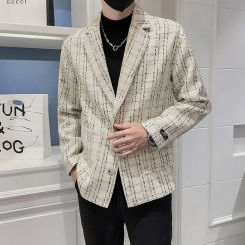 Sequin Jacket for Men Coats Rhinestones Short Man Suits and Blazers Cropped Chinese Vintage Summer Fashionable New in Elegant