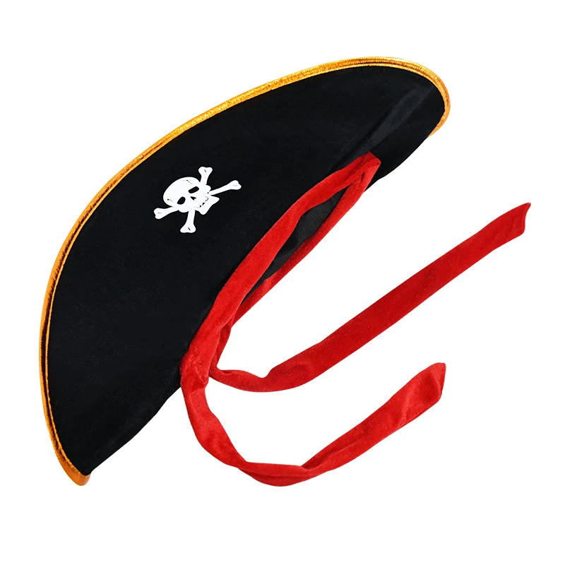 Description Picture 6 of itemPirate Hat Skull Print Pirate Captain Cap Pirate Accessories Party Hat for Halloween Cosplay Caribbean Pirate Hat with Eye Patch