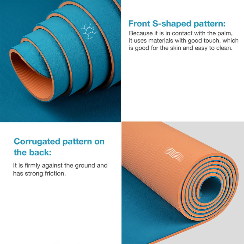 Description Picture 2 of itemCapricorTPE Yoga mat non-slip, eco-friendly fitness exercise mat with carrying belt, professional yoga mat exercise mat, Pilates