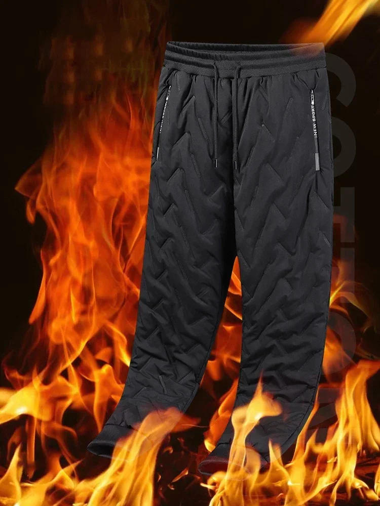Description Picture 4 of itemThicken Sweatpants Men Winter Warm Lambswool Outdoors Casual Windproof Jogging Pants Brand High Quality Trousers Streetwear Men