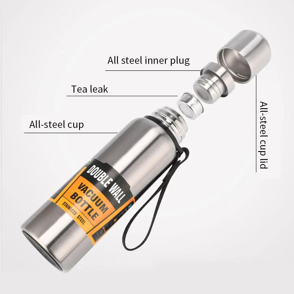 Description Picture 5 of itemLarge Capacity 500/1000ml Thermal Bottle Vacuum Double Wall 304 Stainless Steel Hot Cold Water Flask Thermos Coffee Mug