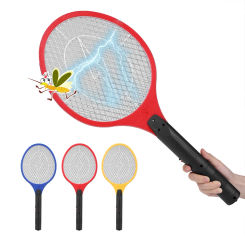 Summer Mosquitos Swatter Cordless Rechargeable Fly Swatter Electric Pest Repeller Bug  Racket Long Handle Home Accessories