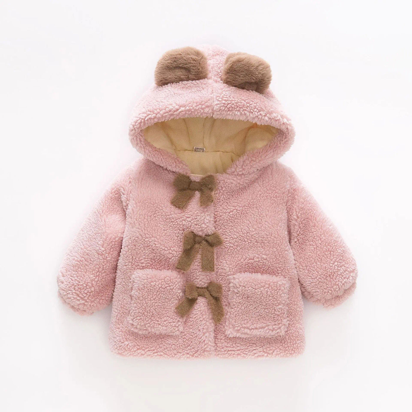 Description Picture 4 of itemGirls' Winter New Coat Baby Plush Thickened Wool Sweater Children's Autumn and Winter Warm Cotton Top