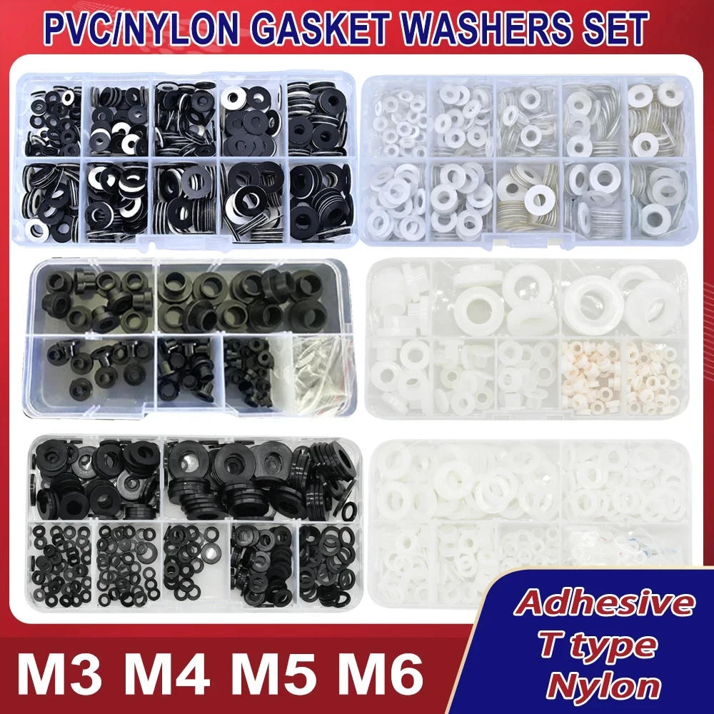 Description Picture 2 of itemM2 M3 M4 M5 M6 M8 M10 M12 M14 M20 PVC Washers Set Hard Plastic Nylon Gasket Transparent Insulation Flat Paded Assortment Kit