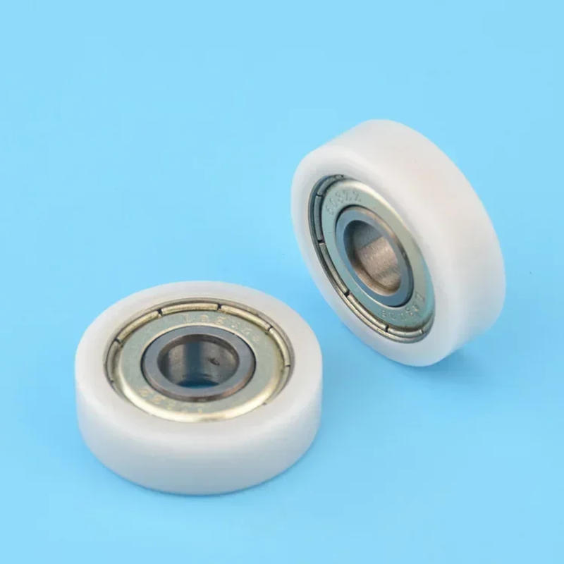 Description Picture 4 of item1pcs 8*26*8mm Rubber Covered Small Wheels, 608ZZ Bearings, Flat Rollers, POM Rubber Covered Plastic Pulley Bearings