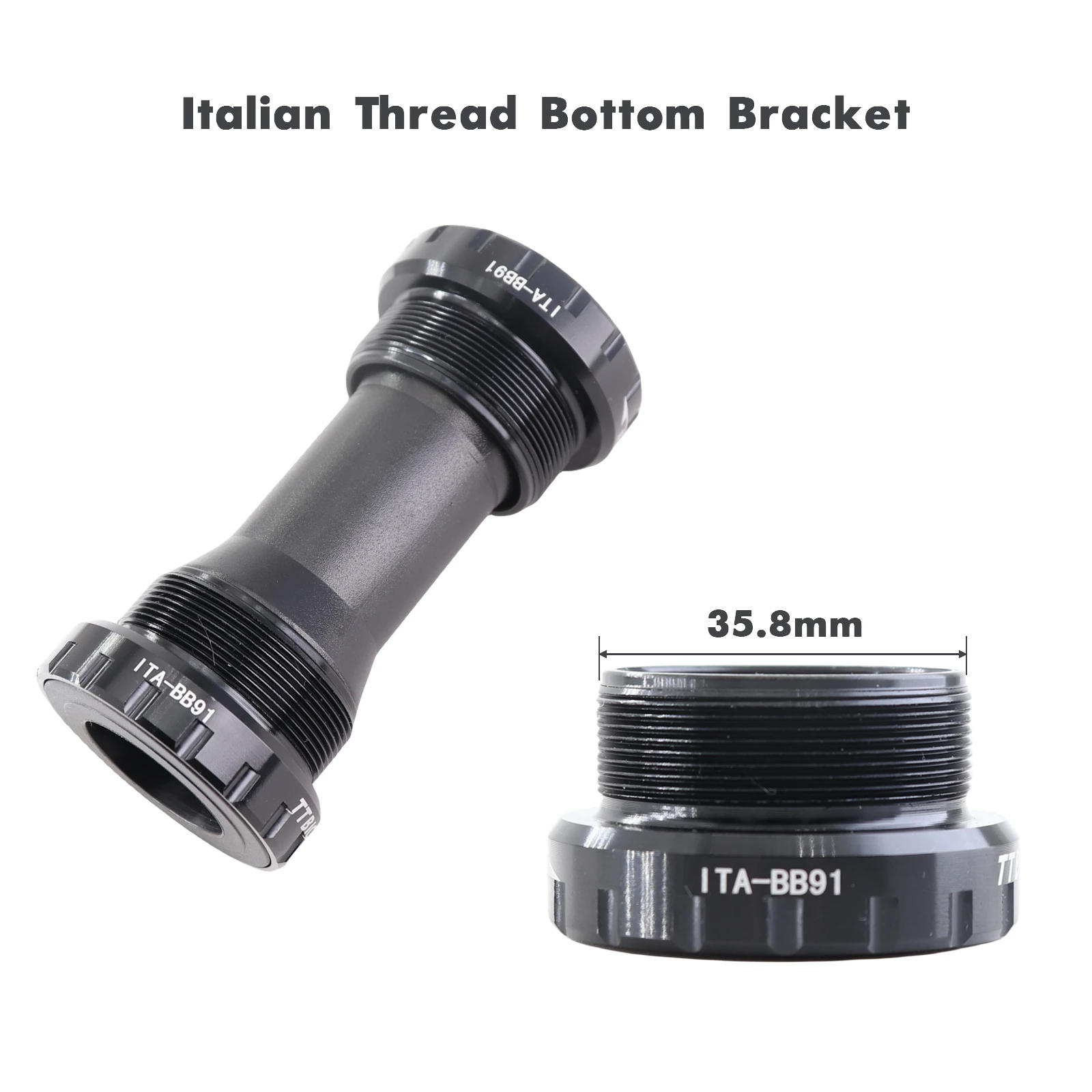 Description Picture 3 of itemITA Bike Bottom Bracket Ceramic Bearing 24mm DUB 29mm 30mm Crankset Spindle Italian Thread MTB Road Bike
