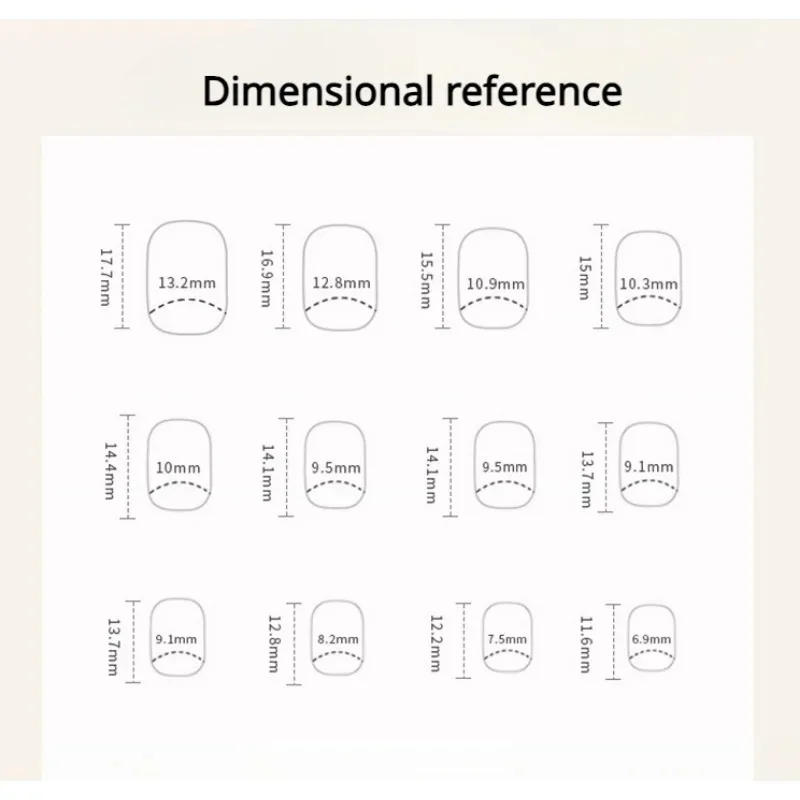 Description Picture 2 of item24Pcs Nude White French Fake Nail Short Square Nail Tips Fashion Wearable False Nails with Glue Simple Full Cover ins